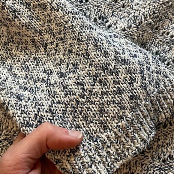 Coldwater Creek Gray Loose Knit Cotton Blend Open Front Cardigan Sweater, 1X - Picture 3 of 9